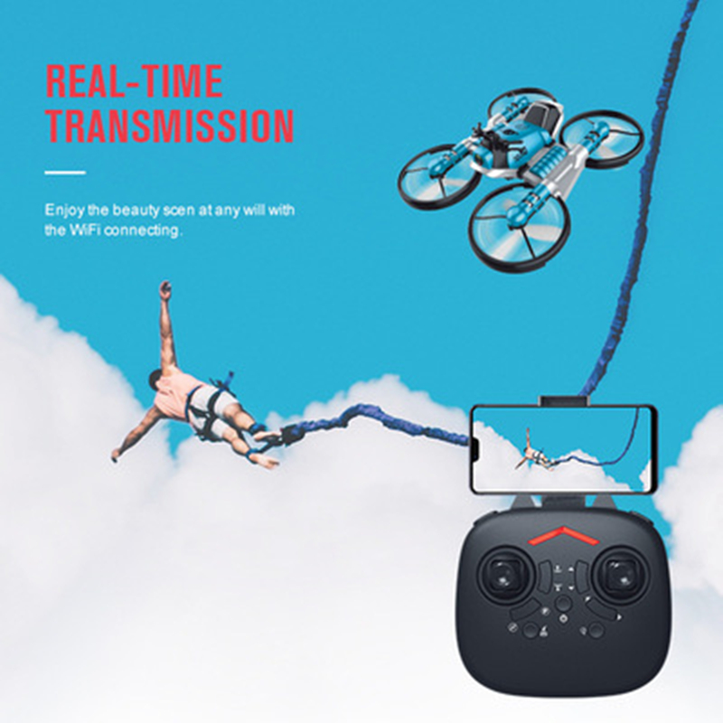 Drone App Rc Fpv - Land- en luchtdeformatie opvouwbare RC motorfiets