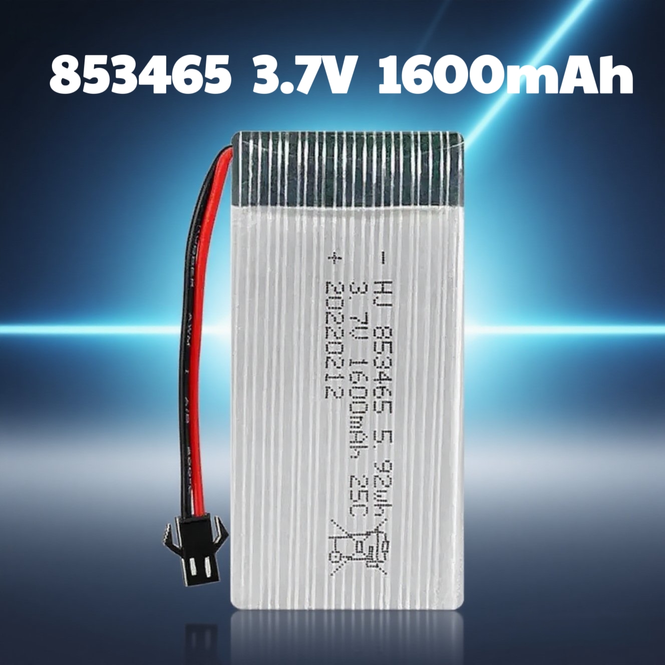 Drone Aircraft Jjrc - 853465 Modelvliegtuigbatterij 3.7V 1600mAh Lipo Batterij