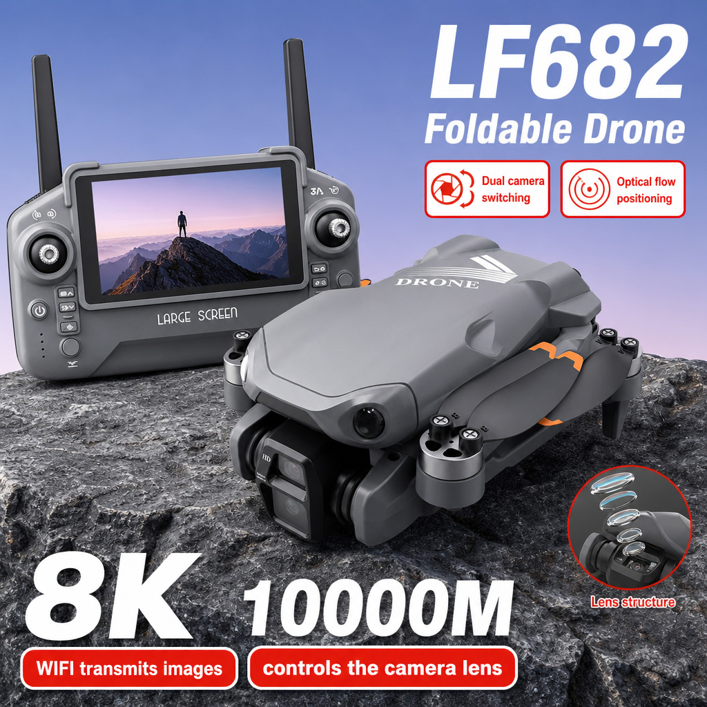 Drone Rc Gps - Luchtfoto LF682 Drone 8K HD Dubbele