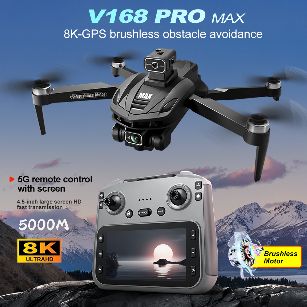 Drone App Rc Fpv - V168 PRO Max GPS Drone 8K