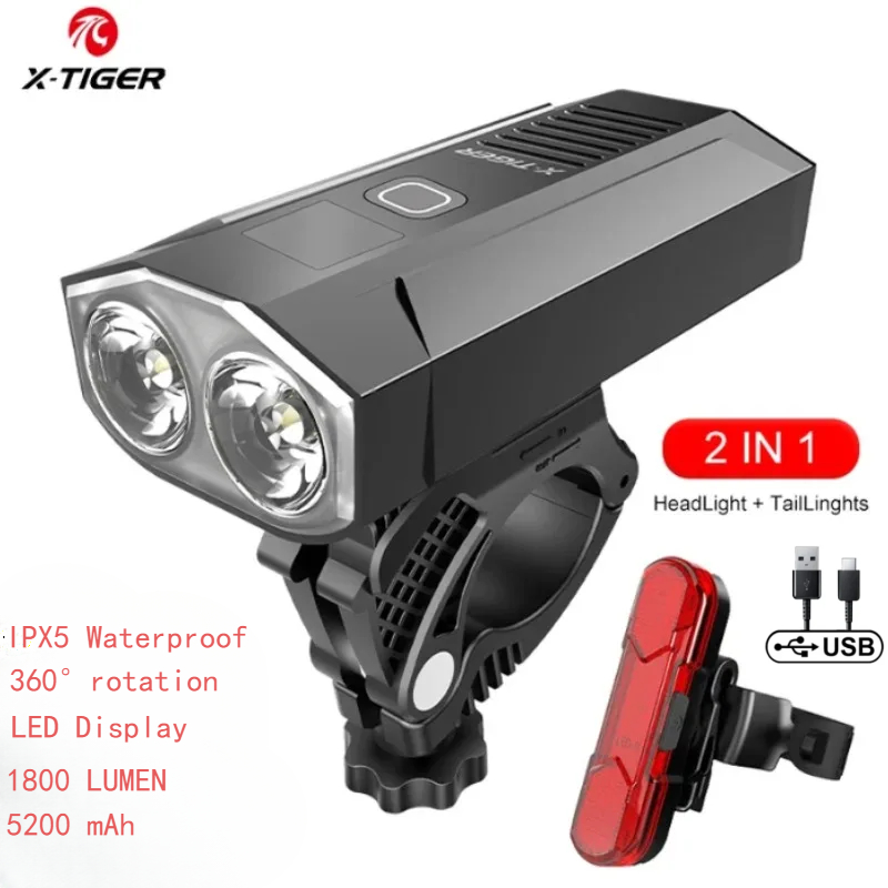 Drone Keh Rc K11 Turbo - X-Tiger Fietslicht Koplamp Fietslampenset Waterdicht Oplaadbaar