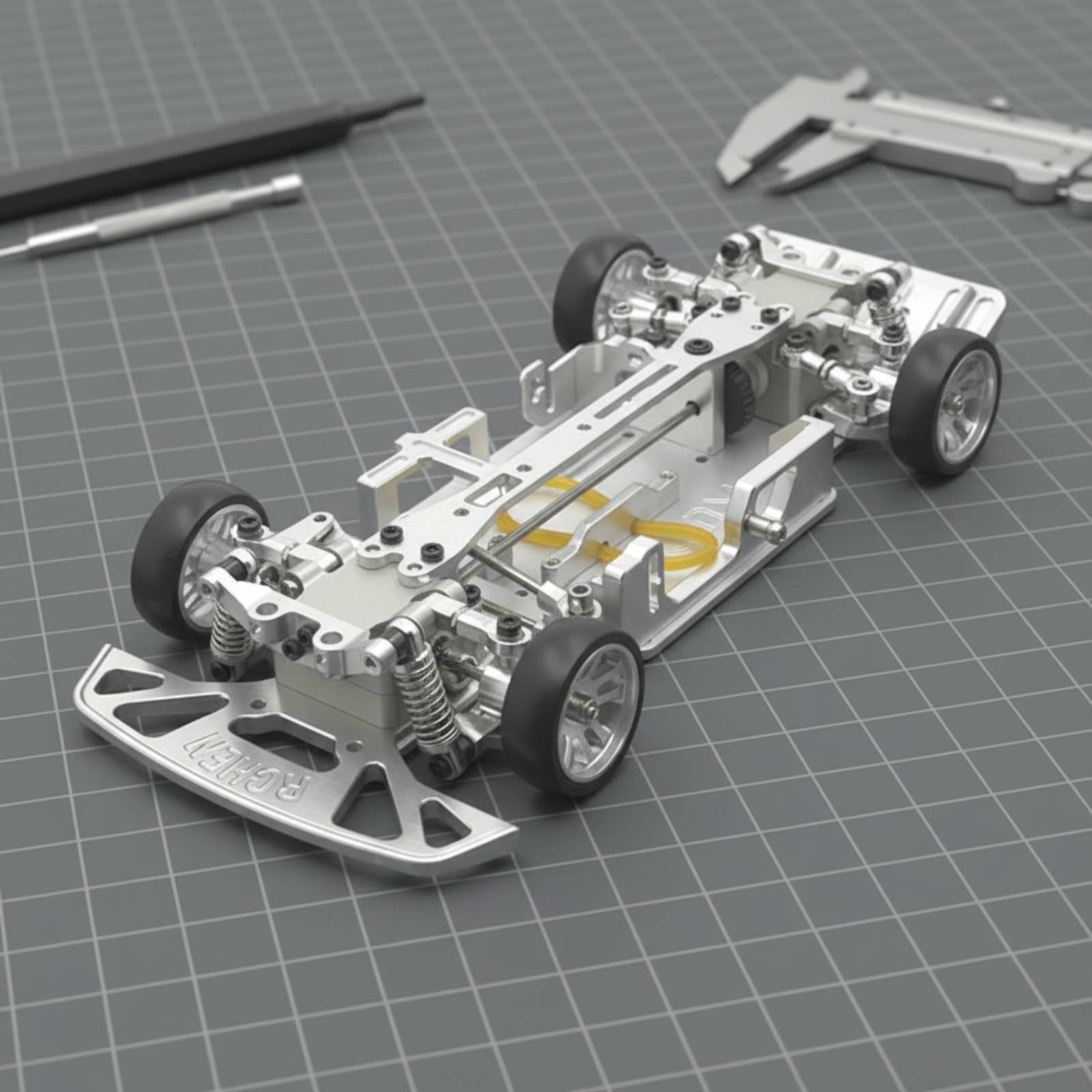 Rc Drift Car Kit - 1/28 Schaal RC Auto Chassis Verstelbare