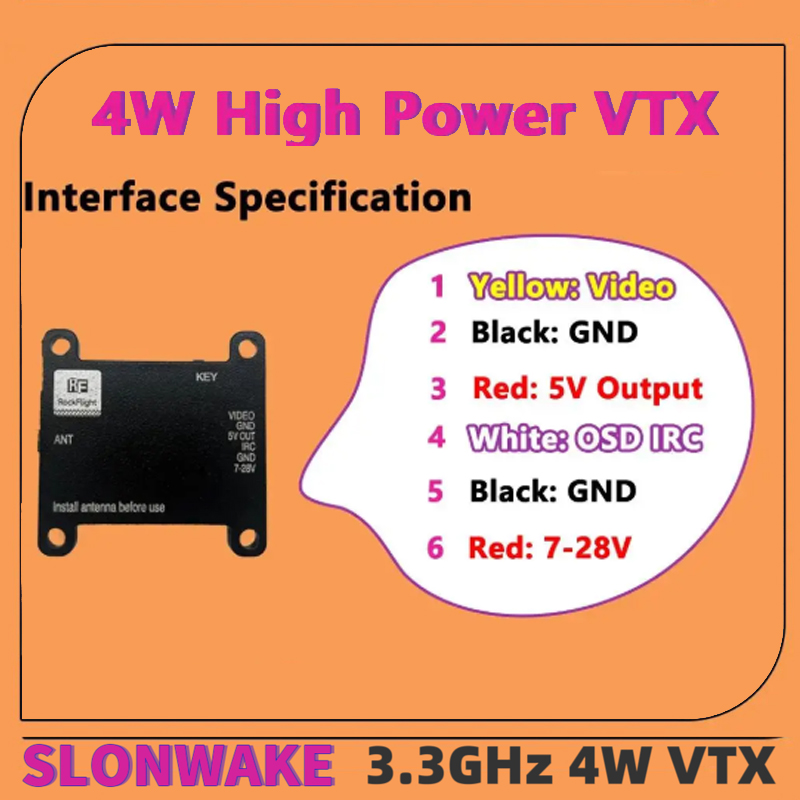 SLONWAKE FPV 3.3G 16CH 4000mW  - Drone Rc Controller And Receiver recensie en prijs